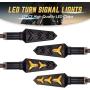 Acelane 4PCS Motorcycle Indicators Flowing Turn Signal Lights LED Turn Signals 12V 12 LEDs for Motorcycle Motorbike Scooter Quad Cruiser Off Road Y Shape