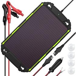 5W 12V Solar Battery Charger & Maintainer, Waterproof 5 Watt 12 Volt Solar Power Trickle Charger, Built-in Intelligent MPPT Charge Controller for Car, Boat, RV, Motorcycle, Marine, Automotive, ATV
