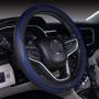 Mayco Bell Microfiber Leather Car Small Steering Wheel Cover (14-14.25, Black Dark Blue)