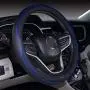 Mayco Bell Microfiber Leather Car Small Steering Wheel Cover (14-14.25, Black Dark Blue)