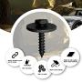 20Pcs Metal Black Car Screw Body Bumper Hood Retainer Clips A15100800ux0092