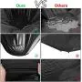X AUTOHAUX 600D Oxford Cloth Waterproof Motor Full Outboard Boat Engine Cover for 6-15HP Black