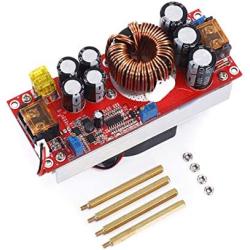 Teyleten Robot 1500W 30A DC-DC Voltage Step Up Boost Converter Board Module 10-60V to 12-90V Current CC CV Power Supply with Fan