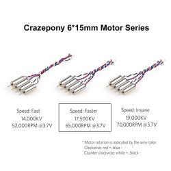 Crazepony 4pcs 615 Coreless Motor Special Sauce Edition for SNAPTAIN SP350 Blade Inductrix Tiny Whoop