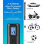 SCAOKIT 150PSI Tire Inflator Portable Air Compressor Rechargeable Tire Pump,2000mAh Smart Air Pump for Car Bike Motor with Digital LCD Pressure Gauge LED Light, Memory Function, Auto Shut Off.