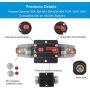 WOHHOM 100A/150A Audio Circuit Breaker Auto Car Stereo Inline Fuse Holders Inverter, Manual Reset 12V-24V DC for Automotive Marine Boat Audio System Protection (150A)