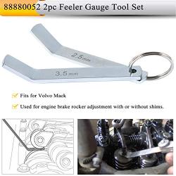 Feeler Gauge Jake Brake Tool Set 88880053 88880052 85111377 Fits for Volve Mack MP7 MP8 MP10 D12 D13 D16 Engines, Intake and Exhaust Valve Adjustment Kit (14 PCs)