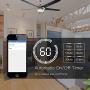 MOES WiFi Smart Ceiling Fan Light Wall Switch, Smart Life/Tuya APP Remote Timer and Counterdown, Compatible with Alexa and Google Home, No Hub Required, Neutral Wire Required,White