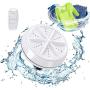 Mini Portable Washing Machine, USB Powered Portable Ultrasonic Turbine Sterilization Washer, With Speed Remote Controller 3 in 1 Wash Modes for Home Travel College Camping Business Travel