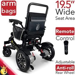 Majestic Electric Wheelchair 2022 - Foldable Remote Control Power Chair, 500 Watt Waterproof Motor, Lightweight Motorized Portable Mobility Aid for Adults - Wheel Chair (19.5
