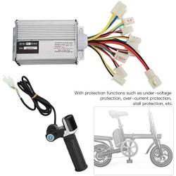 Keenso 36v Controller and Throttle, Multifunctional 1000w 36v Scooter Controller and Throttle for Electrical Scooter E Bike Bicycle Tricycle