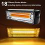 EMIHO 3 LED Strobe Light Amber Emergency Vehicle Grille Waterproof Surface Mount Beacon Warning Light Head for Car SUV Pickup Truck Van Motorcycle