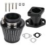VENTOMO 38mm Air FilterPerformance Racing Intake Pipe Inlet Manifold Gasket Screw for Compatible with Predator 212cc ct200u GX160 GX200 6.5HP OHV Chinese 196cc Clone Engines Mini Bike Go Kart (Black)