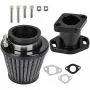 VENTOMO 38mm Air FilterPerformance Racing Intake Pipe Inlet Manifold Gasket Screw for Compatible with Predator 212cc ct200u GX160 GX200 6.5HP OHV Chinese 196cc Clone Engines Mini Bike Go Kart (Black)