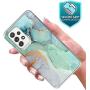 Moto G Stylus 2021 Case, Rosebono Slim Hybrid Shockproof Hard Cover Graphic Fashion Colorful Skin Cover Armor Case for Moto G Stylus 2021 (Green Marble)