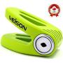 Acekit Veison Bicycle and Motorcycle Brake Disc Lock Heavy Duty Strengthen Body Sawing Resistant with Four Ribs 6mm Harden Lock Pin with Remind Cable-Green