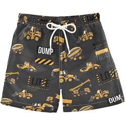 Aflyko Boys Board Shorts Vehicle Bathing Suit Girls Beach Swimwear Quick Dry All Day Shorts