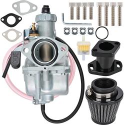 VENTOMOVM22 Carburetor Carb Racing Performance Carburetor Mikuni VM22-3847 Carb 38mm Air Filter Kit for Freight Predator 212cc GX200 6.5hp Engine 196cc CT200U KT196 Moto Mini Bike Race Go Kart (Black)