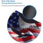 ZOXOHO Round Mouse Pad and Coasters Set, Patriotic American Flag Bald Eagle Design Mouse Pad, Non-Slip Rubber Base Mouse Pads for Laptop and Computer, Cute Design Desk Accessories