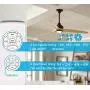 Universal Smart WiFi Ceiling Fan & Dimmer Remote Control Kit, Ceiling Fan Timing Speed & Dimmable LED Light Dimming Remote Control, Compatible with Alexa Google Assistant & Smart Life App