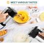 Bear Hand Mixer Electric, 300W Power Handheld Mixer with Turbo Boost, Eject Button, 4 Stainless Steel Accessories, Storage Base, 2x5 Speed Electric Hand Mixer for Easy Whipping Dough Cream Cake, Silver
