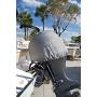 FCOUIID Outboard Motor Cover, 600D Heavy Duty Waterproof Trailerable Boat Engine Cover, Universal for Mercury, Yamaha, Suzuki, Evinrude. Gray (50hp-115hp)