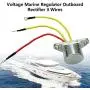 Outboard Rectifier 3 Wires Fits for 1980-2001 Johnson Evinrude 15 60 65 75 85 88 9.9 90 100 110 112 115 140 150 175 200 235 HP, Voltage Marine Regulator Replace OE 18-5708 583408 582399 580795 581603