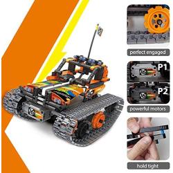 3-in-1 STEM Remote Control Building Kits-Tracked Car/Robot/Tank, 2.4Ghz Rechargeable RC Racer Toy Set Gift for 8-12,14 Year Old Boys and Girls, Best Engineering Science Learning Kit for Kids (392pcs)