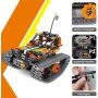 3-in-1 STEM Remote Control Building Kits-Tracked Car/Robot/Tank, 2.4Ghz Rechargeable RC Racer Toy Set Gift for 8-12,14 Year Old Boys and Girls, Best Engineering Science Learning Kit for Kids (392pcs)