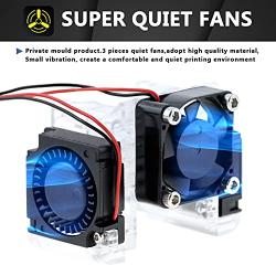 Haldis 3D Printer Cooling Fans Set, Upgrade 3Pcs 3010 Fans Premium Quiet 30x30x10mm Fan for E3D V6 Hotend (Transparent 24V)