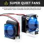 Haldis 3D Printer Cooling Fans Set, Upgrade 3Pcs 3010 Fans Premium Quiet 30x30x10mm Fan for E3D V6 Hotend (Transparent 24V)
