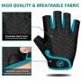 HUANLANG Bike Gloves for Men Women Cycling Gloves Half Finger Mountain Biking Gloves Gel Padded Anti Slip Breathable Fingerless Motorcycle Gloves for Gym Bicycle Workout Gloves