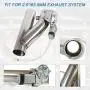 2.5 inch 63mm Stainless Steel Electric Exhaust Cutout Motor E-cut Valve Kit , Catback Single Y Pipe with One Controller Remote Kit