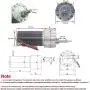 Moteur Électrique à Aimants Permanents DC 12V 24V, Boîte de Vitesse Réversible, Couple Élevé, Vitesse Faible (4 à 1270 RPM), (Vitesse (RPM) : 24v 800rpm, Tension (V) : Package C)