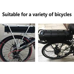 Jieoto E-Bike Battery Rear Carrier 36V 18AH with USB Port 2A Charger, Lithium Electric Bike Battery Suitable for 250W/350W/500W/800 Motors, More Suitable for Modification.