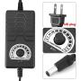 AC to DC Adjustable Power Source Adapter,Electric Motor Speed Controller AC 100-240V to DC 1-24V 2A for Fan Drill US Plug