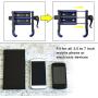 Motoforti Motorcycle Bicycle Handlebar Cell Phone Holder 360° Rotatable Aluminum Alloy for Most 3.5-7 Inch Smartphones Black Blue