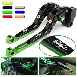 Occus Motor Adjustable Lever for Kawasaki Ninja ZZR600 ZX6R 05-09 ZX9R 00-03 ZX12R 00-05 Brake Clutch Folding Extendable CNC Aluminum - (Color: Orange-Silver-Red)