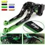 Occus Motor Adjustable Lever for Kawasaki Ninja ZZR600 ZX6R 05-09 ZX9R 00-03 ZX12R 00-05 Brake Clutch Folding Extendable CNC Aluminum - (Color: Orange-Silver-Red)