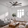 Kichler 300285DBK Gentry XL Ceiling Fan, 1-Light, Distressed Black