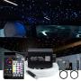 AKEPO 16W Fiber Optic Lights Star Ceiling Light Kit APP Control for Car & Home,Fibre Optical Cable Strands 150pcs 0.75mm 6.5ft/2m+28key Musical Remote Control