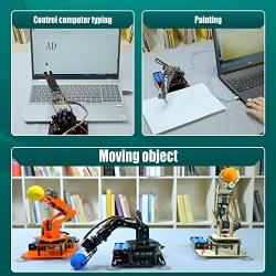 Gitsee 5-DOF 5Axis Robotic Arm Kit, Robot Building Kit Compatible with Arduino IDE, Programmable DIY Coding STEM OLED Display Processing Code and Online Tutorials, GEADA031