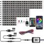DSOW 12Pcs Motorcycle LED Light Kit Strips APP/IR/RF Wireless Waterproof Underglow Neon Lights Atmosphere Lamp with Remote Controller for for Harley Davidson Honda Kawasaki Suzuki, 1 Year Warranty