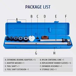Orion Motor Tech Cam Bearing Removal and Installation Tool Set | Complete Camshaft Bearing Tool Kit with 1-1/8 to 2-2/3 Inch Adapters, Covers Most Domestic and Import Vehicles
