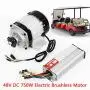 Moteur DC 48V 750W Brushless DIY Gear Reduction pour ATV Go-Kart - Contrôleur de Vitesse 2800 tr/min - Haute Efficacité (Stock USA) Moteur DC 48V 750W Brushless DIY Gear Reduction pour ATV Go-Kart - Contrôleur de Vitesse 2800 tr/min - Haute Efficacité (Stock USA)