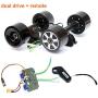 L-faster Electronic Longboard Hub Motor Kit Skateboard Brushless Motor Wheel with Truck Electric Board Dual Motor Drive Remote Controller