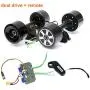 L-faster Electronic Longboard Hub Motor Kit Skateboard Brushless Motor Wheel with Truck Electric Board Dual Motor Drive Remote Controller