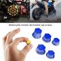Motorcycle Bolt Covers Caps 30pcs Motorbike Screw Nut Bolt Caps 8-20mm Motorcycle Screw Nut Covers Decorative Bolt Covers Replacement for Yamaha for Kawasaki for Honda(Blue)