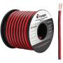 TYUMEN 40FT 18 Gauge 2pin 2 Color Red Black Cable Hookup Electrical Wire LED Strips Extension Wire 12V/24V DC Cable, 18AWG Flexible Wire Extension Cord for LED Ribbon Lamp Tape Lighting