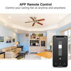 TREATLIFE Smart Ceiling Fan Control, 4 Speed Fan Switch for Ceiling Fan, Neutral Wire Required, Smart Home Devices that Works with Alexa and Google Assistant, Remote Control, Schedule, No Hub Required